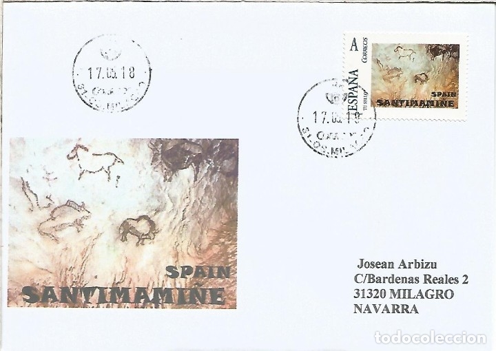 Selos: CUEVA DE SANTIMAMI&Ntilde;E VIZCAYA ARQUEOLOGIA PINTURA RUPESTRE ARTE TU SELLO EN CARTA