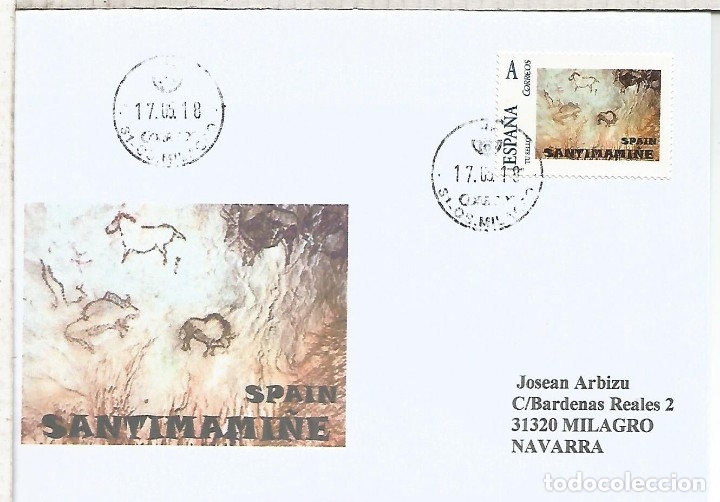 Selos: CUEVA DE SANTIMAMI&Ntilde;E VIZCAYA ARQUEOLOGIA PINTURA RUPESTRE ARTE TU SELLO EN CARTA