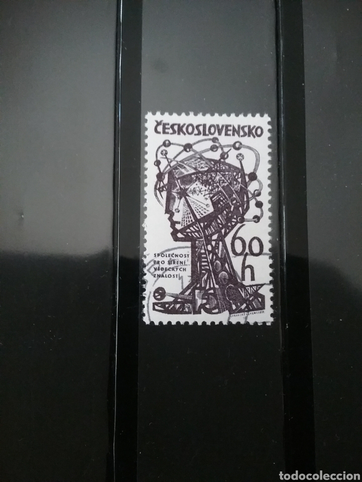 Selos: Sellos de Checoslovaquia mtdos (usados).1963. Congreso. Ciencia. Atomos. Busto. Emblema. Moleculas.