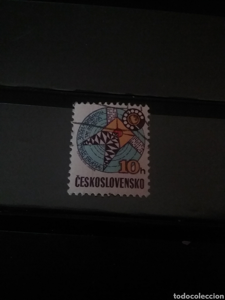 Selos: Sellos de Checoslovaquia mtdos (usados).1979. Telecomunicaciones. Telefono. Sobre. Carta.