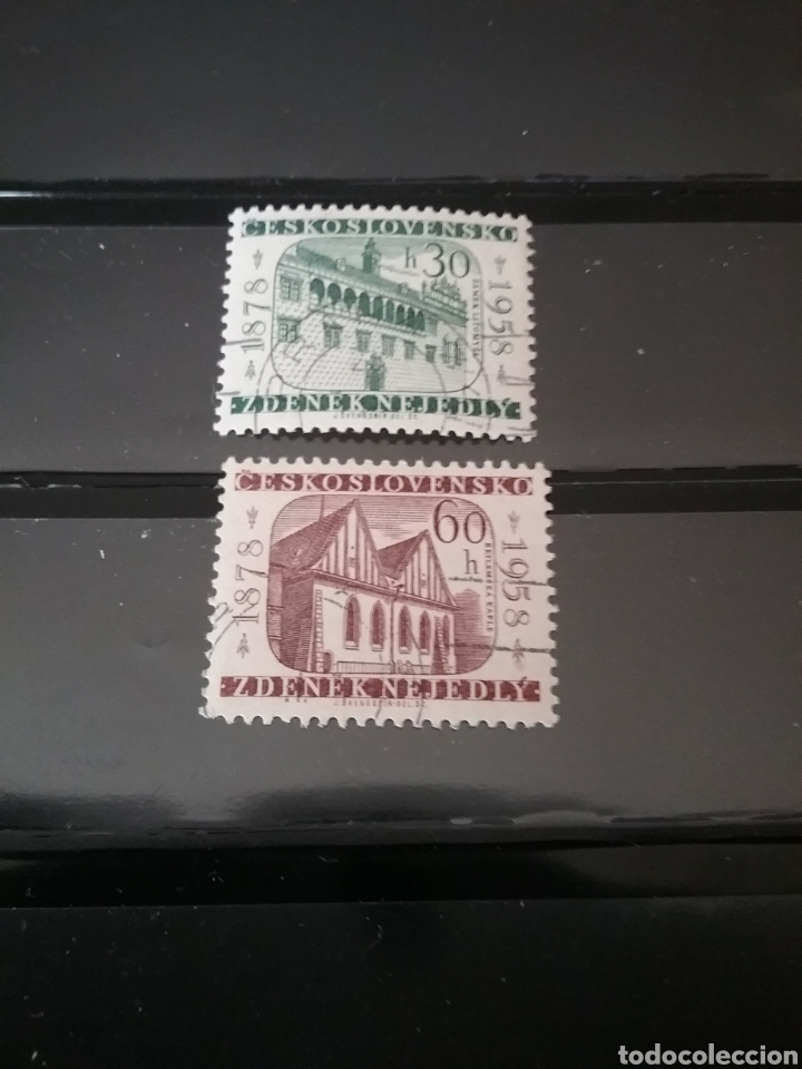Selos: Sellos de Checoslovaquia mtdos (usados).1958. Castillo. Casa de Belen. Aniversario. Musica.