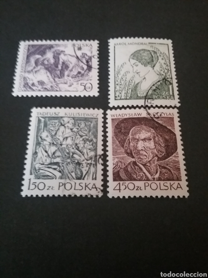 Stamps: Sellos de Polonia (Polska) mtdos. 1979. Grabados. Pintura. Sombrero. Mujer. Animales. Musica. Talla