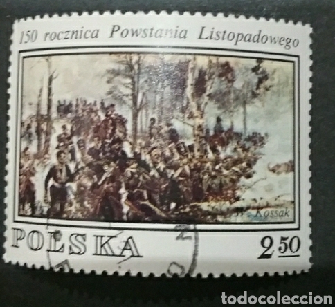Stamps: Sellos R. Polonia (Polska) mtdos. 1980. Pintura. Sublevacion. Arte. Soldados. Bosque. Caballo. Arma