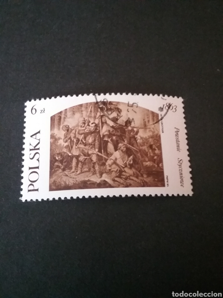 Timbres: Sellos R. Polonia (Polska) matasellados. 1983. Batalla. Soldados. Bandera. Pintura. Uniformes. Armas