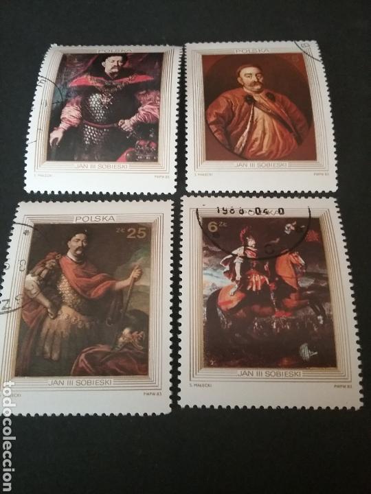 Timbres: Sellos R. Polonia (Polska) matasellados. 1983. Pinturas. Caballo. Rey Juan III. Uniformes. Batalla.