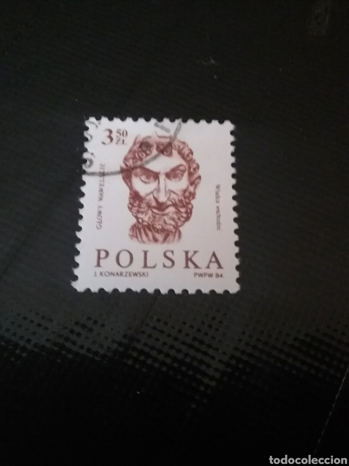 Timbres: Sellos R. Polonia (Polska) matasellados. 1985. Talla. Escultura castillo de Wawel. Cabeza.