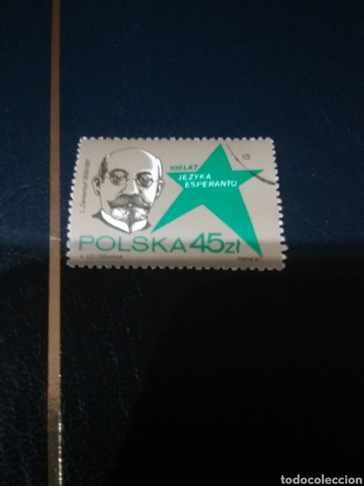 Selos: Sellos R. Polonia (Polska) matasellados. 1987. Personaje famoso. Esperanto. Lenguaje. Estrella.