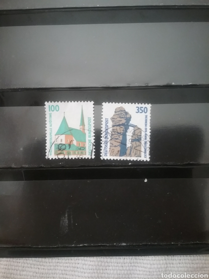 Selos: Sellos Alemania, R. Federal mtdos/1989/serie basica/turismo/edificio/capilla/religion/roca/naturalez