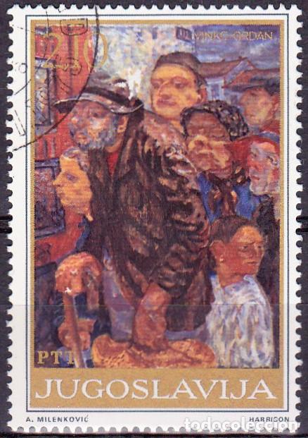 Stamps: 1975 -YUGOSLAVIA - PINTURA - VINKO DETONI - GENTE EN LA PUERTA - YVERT 1511