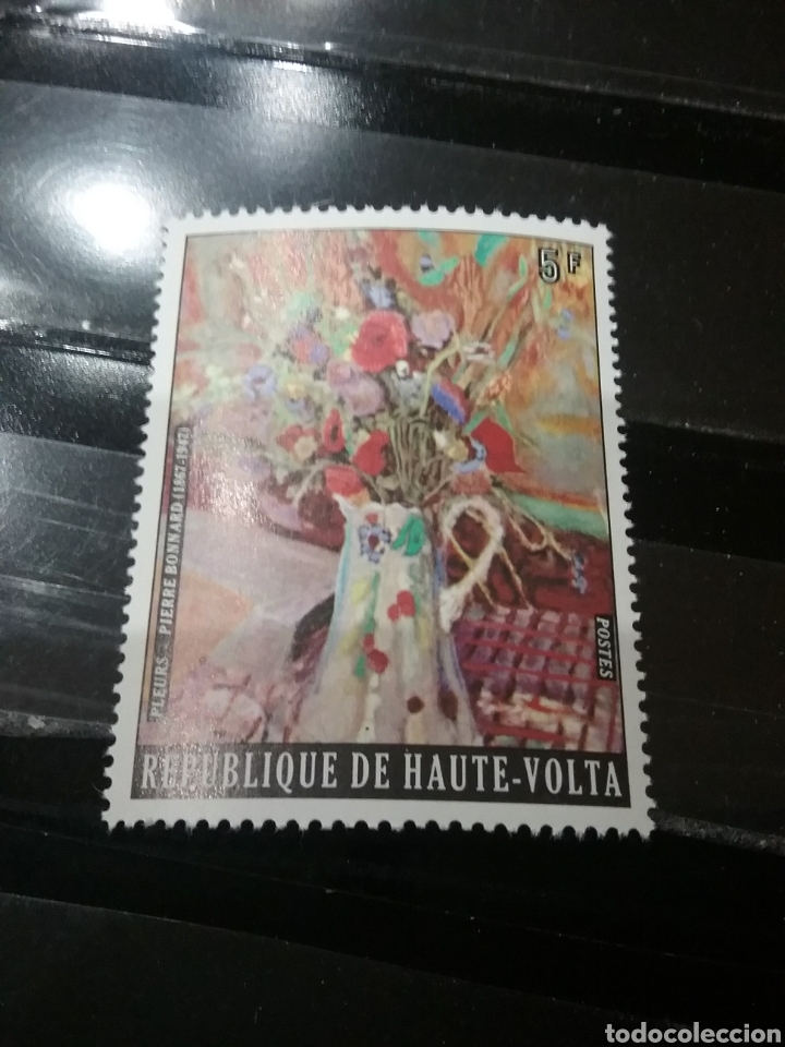 Stamps: Sellos Alto Volta (Haute Volta) nuevo/1974/Pinturas florales/flora/arte/cuadro/jarra/ramo/jarron/glo