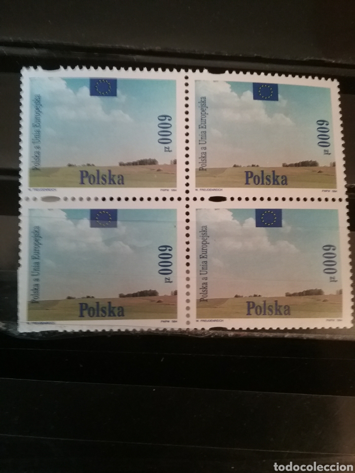 Stamps: Sellos R. Polonia (Polska) nuevos/1994/Polonia y la Union Europea/cuadro/arte/pintura/paisaje/prader