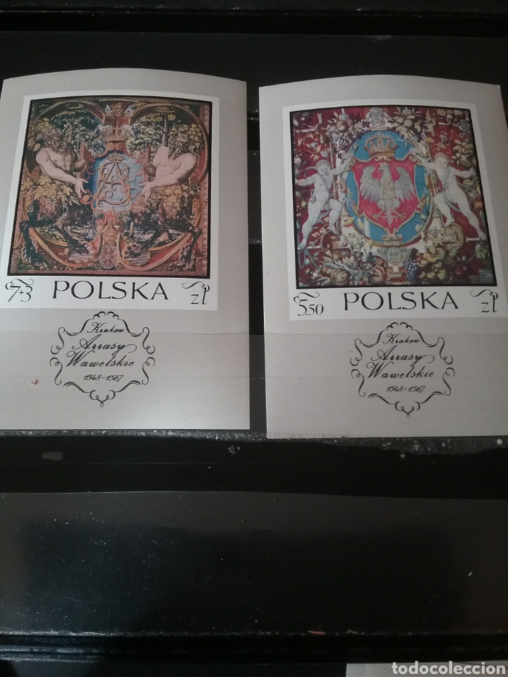 Selos: HB R.Polonia (Polska) nuevos/1970/Tapices castillo Wawel Varsovia/arte/angeles/escudo armas/aguila/r