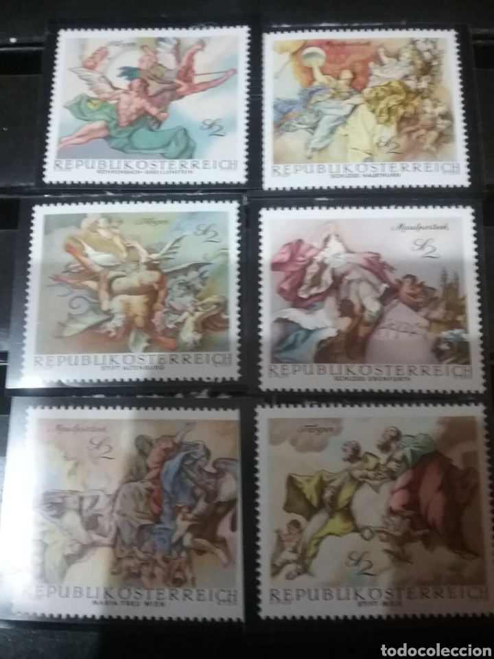 Briefmarken: Sellos Austria (Osterreich) nuevos/1968/Frescos bareocos/iglesia/religion/angeles/creacion/arte/