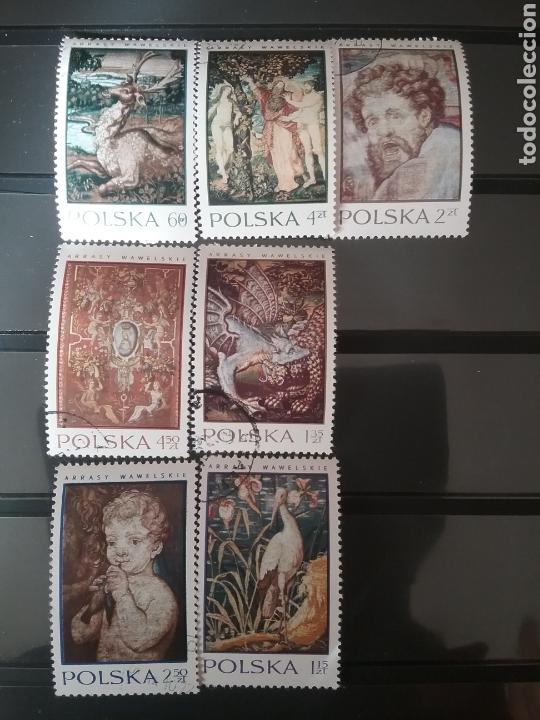 Stamps: Sellos R. Polonia (Polska) mtdos/1970/Tapices castillo Wawel en Kracovia/arte/aves/dragon/animales/n
