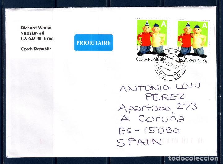 Briefmarken: SOBRE CIRCULADO DE LA REPUBLICA CHECA A ESPA&Ntilde;A -TEMA COMICS-, A&Ntilde;O 2011,