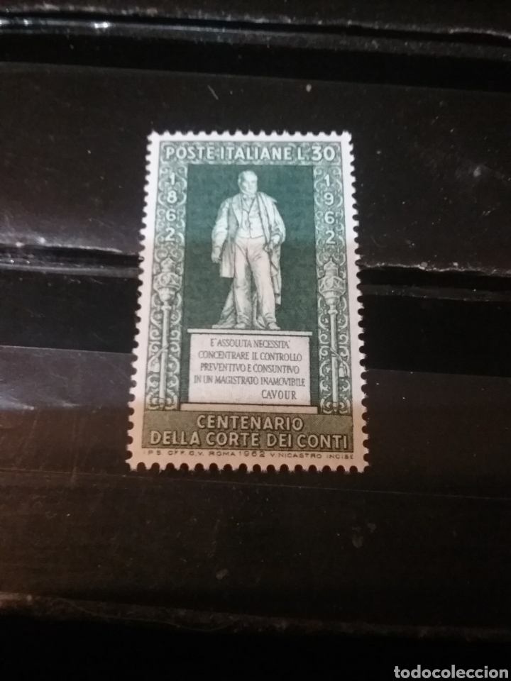 Selos: Sellos de R. Italia nuevo/1962/100 Aniv. Tribunal de cuentas/famosos/escultura/arte/