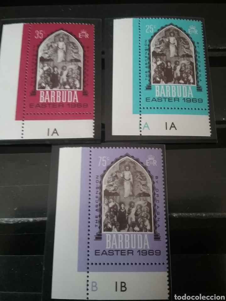 Selos: Sellos de Barbuda nuevos/1969/Pascua/religion/arte/pinturas/creencias/constumbres/