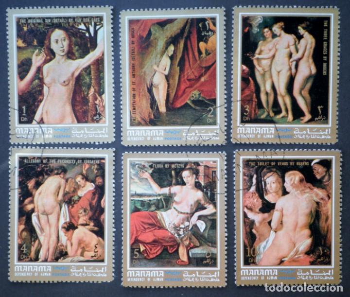 Stamps: 1972 Manama Pinturas Desnudos de cl&aacute;sicos