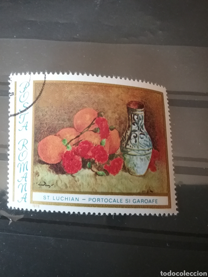Briefmarken: Sellos R Rumania (P. Romana) mtdos/1976/pinturas de flores/arte/jarron/ceramica/.