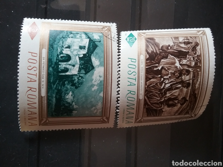 Briefmarken: Sellos R Rumania (P. Romana) mtdos/1966/pinturas galeria nacional/arte/campesinos/trabajo/aldea/ca