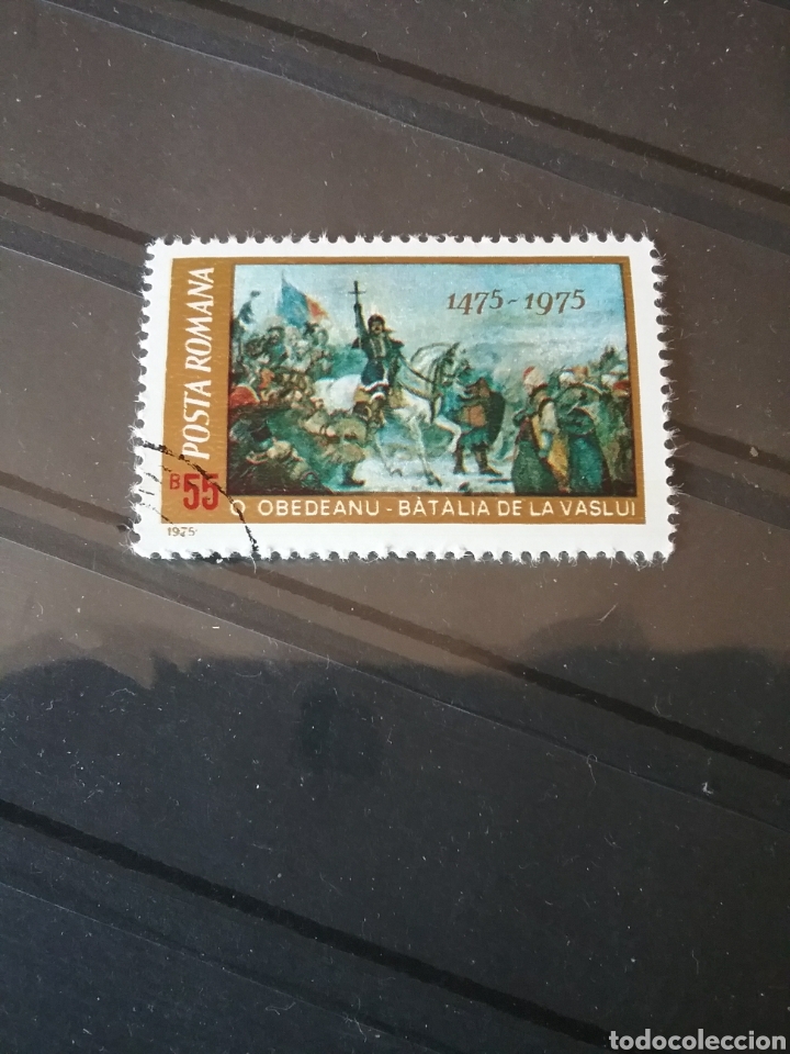 Briefmarken: Sellos R Rumania (P. Romana) mtdos/1975/500 Aniv. victoria batalla Vaslil/pintura/arte/militar/cabal