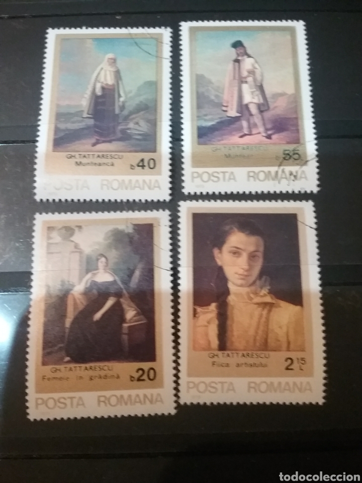 Briefmarken: Sellos R. Rumania (P. Romana) mtdos/1979/Pinturas G. Tattarescu/arte/mujer/joven/soldado/uniforme/pa
