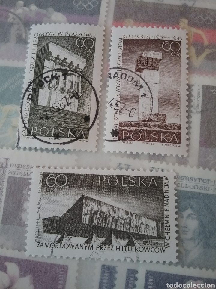 Briefmarken: Sellos R. Polonia (Polska) mtdos/1965/Lucha y martirio de los polacos/memorial/monumento/escultura/a