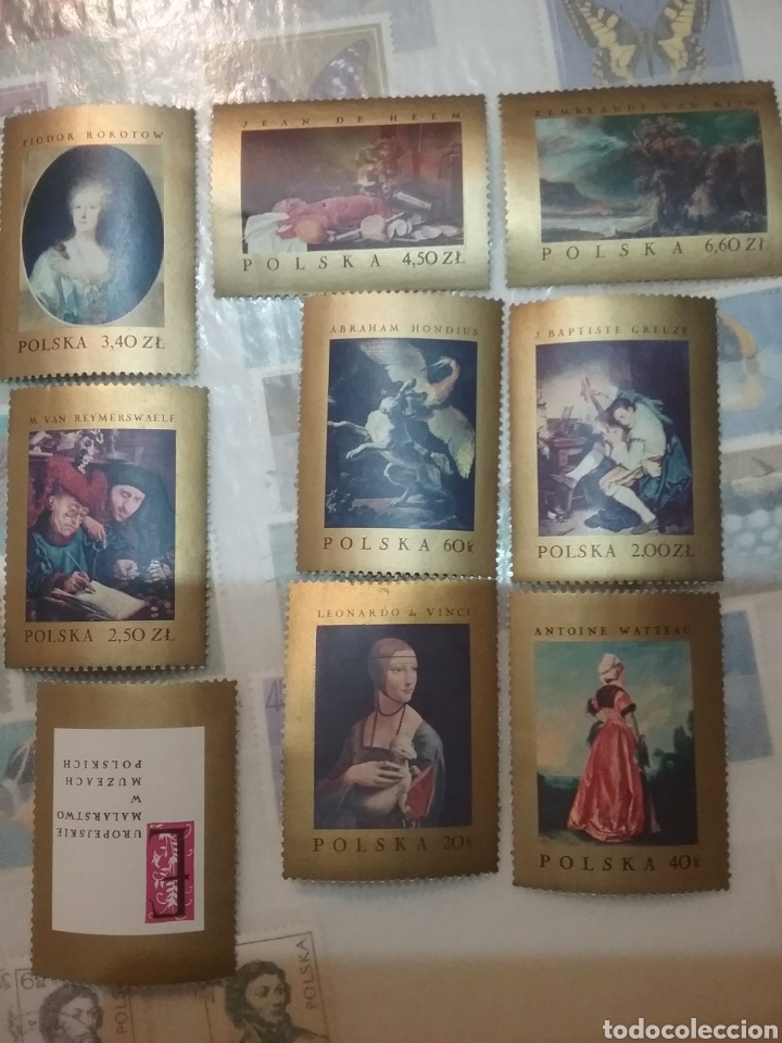 Briefmarken: Sellos R. Polonia (Polska) mtdos/1967/Pinturas museo Varsovua/Cracovia/paisaje/aves/mujeres/perro/