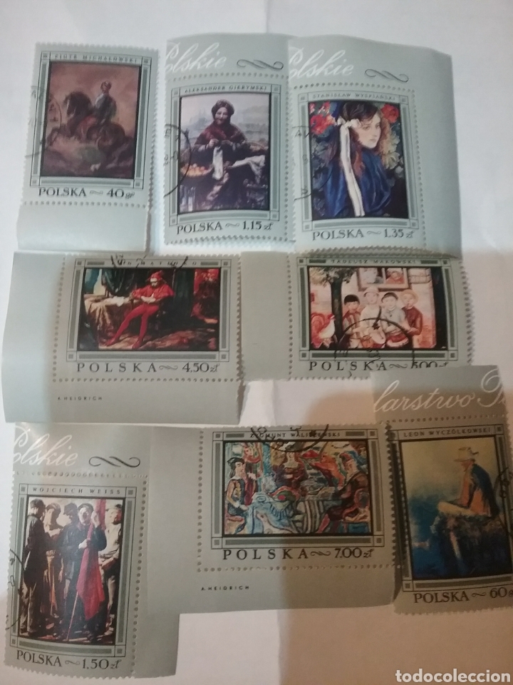 Briefmarken: Sellos R. Polonia (Polska) mtdos/1968/Pinturas polacas/arte/ni&ntilde;os/bandera/caballo/comida