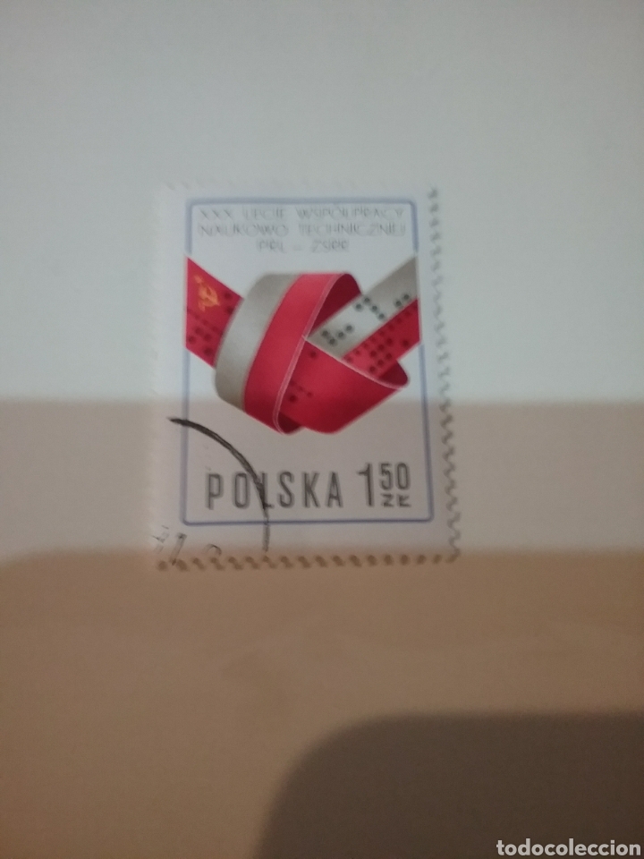 Briefmarken: Sellos R. Polonia (Polska) mtdos/1977/30 Aniv. Cpecion cient-tecnica polonia-rusia/emblema/braile?