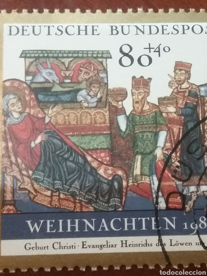 Selos: Sellos Alemania, R. Federal mtdos/1988/Navidad/arte/religion/pintura/nacimiento