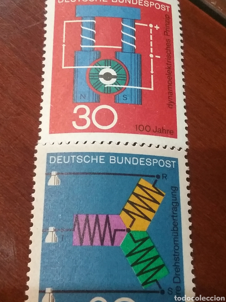 Briefmarken: Sellos Alemania, R. Federal nuevos/1966/Ciencia y tecnilogia/electricidad/trasmision tres fases/