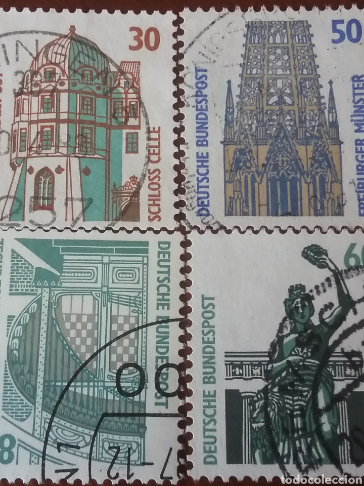 Briefmarken: Sellos Alemania, R. Federal nuevos/1987/Serie basica/turismo/arquitectura/torre/mina/monumento/escul