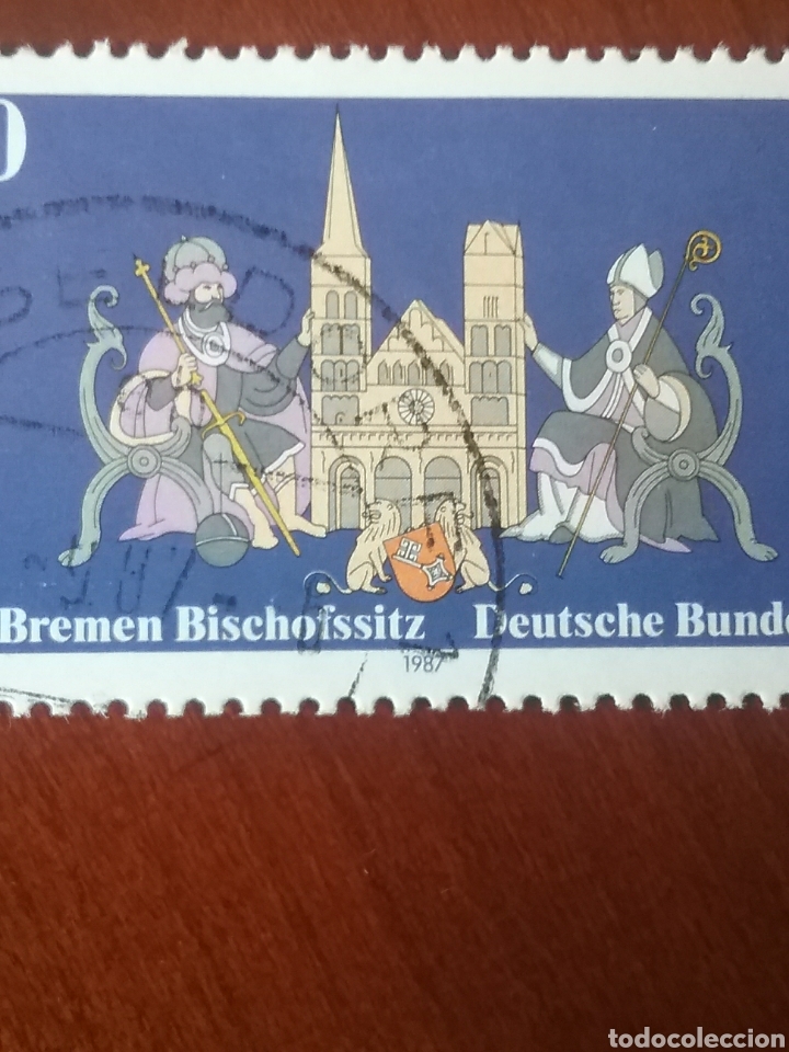 Briefmarken: Sellos Alemania, R. Federal mtdos/1987/1200 Aniv. residencia episcopal Bremen/catedral/arquitectura