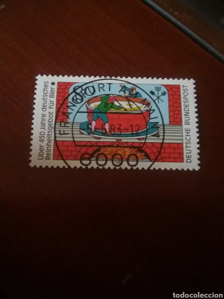 Briefmarken: Sellos Alemania, R. Federal mtdos/1983/450 a&ntilde;os legislacion pureza cerveza/barril/trabajo/