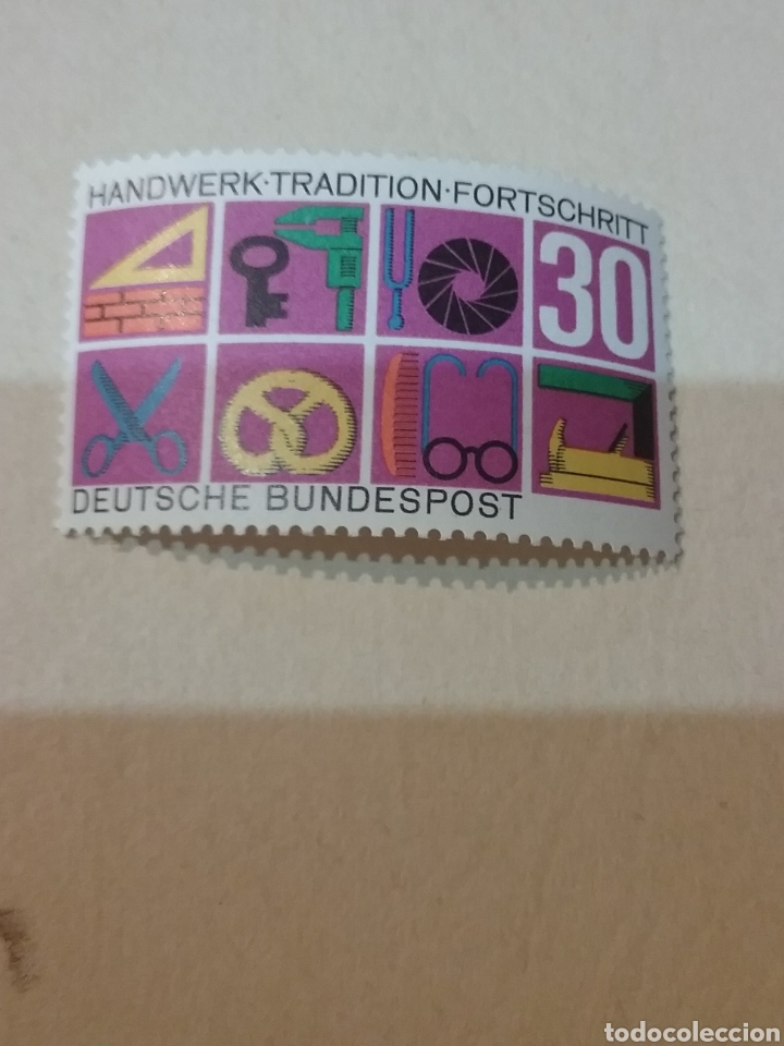 Briefmarken: Sellos Alemania, R. Federal nuevos/1968/Tradicion artesana/regla/tijeras/ladrillos/