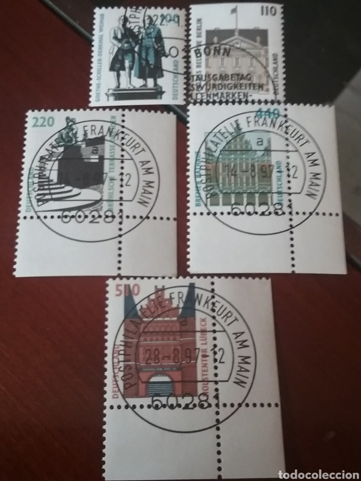 Briefmarken: Sellos Alemania, R. Federal mtdo/1997/Serie basica. Turismo. C/monumento/castillo/arquitectura/
