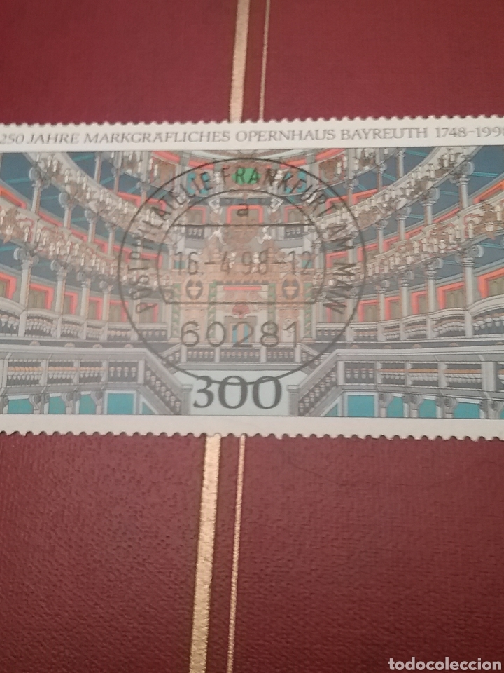 Stamps: Sello Alemania R. Federal mtdos/1998/CCLaniv/opera/Bayreuth/arquitectura/edificios/arte/muisca/edifi