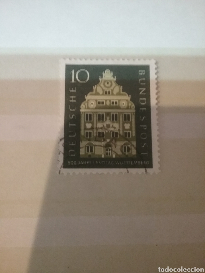 Sellos: Sellos Alemania, R. Federal mtdos/1957/5 Cent. dieta de Wurtemberg/edificio/arquitectura/sede/