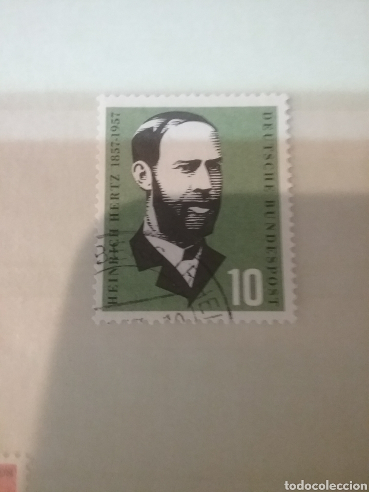 Sellos: Sellos Alemania, R. Federal mtdos/1957/1 Cent. nacimeinto Herzt/descubridor fotoelectrico/famoso