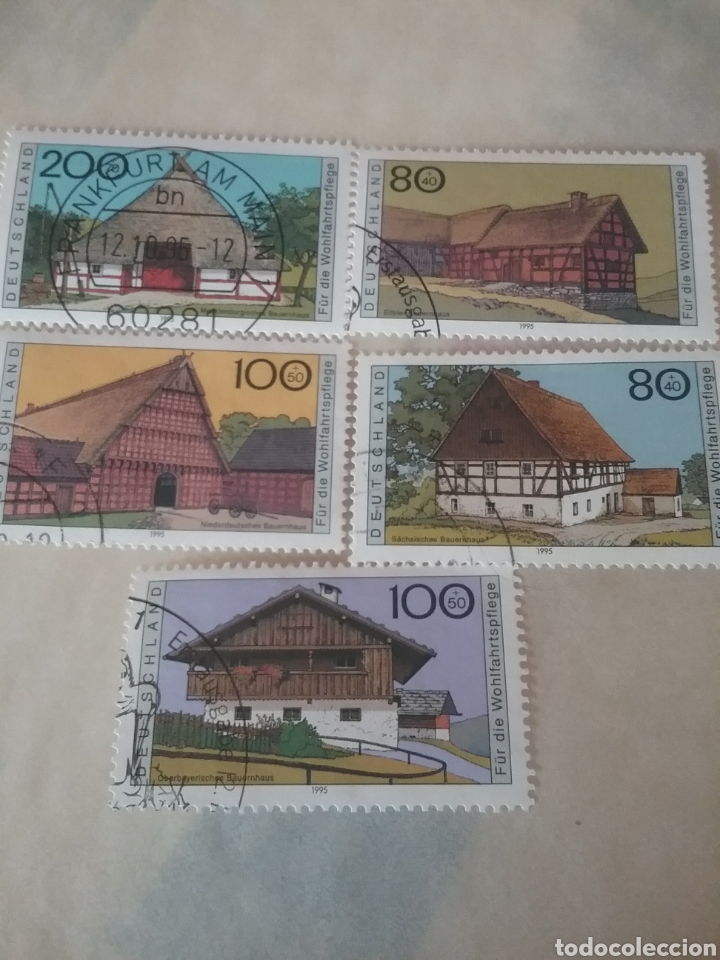 Selos: Sellos Alemania. R. Federal mtdos/1995/Construcciones campestres/arquitectura/aldea/edificio/campo/c