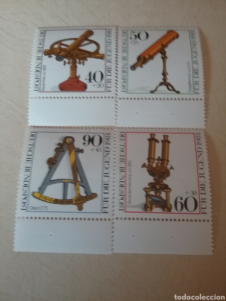Selos: Sellos Alemania, Federal nuevos/1981/Pro-juventud/instrumentos opticos/telescopio/microscopio/