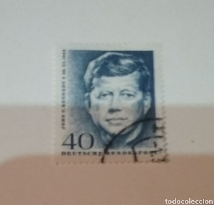 Selos: Sellos Alemania, R. Federal mtdos/1964/I Aniv. muerte J. F. Kenned/politico/personajes famosos/
