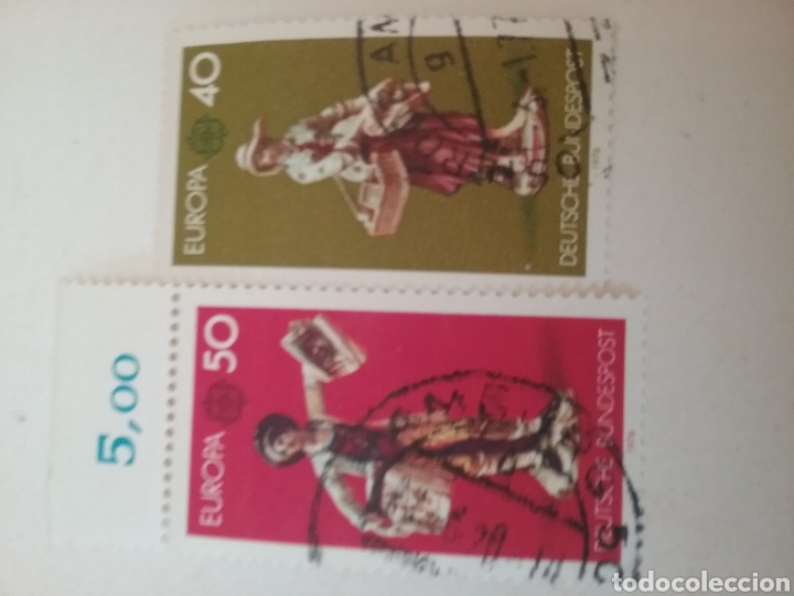 Sellos: Sellos Alemania, R. Federal mtdos/1976/arte/artesania/esculturas chinas/mujer vende prensa/bebida/ce