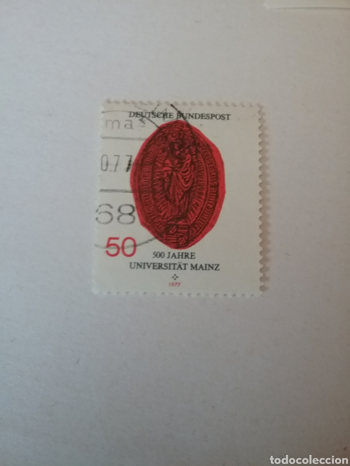 Selos: Sellos Alemania, R. Federal mtdos/1977/V Aniv. universidad de Mainz/escudo/emblema/arte/cultura/