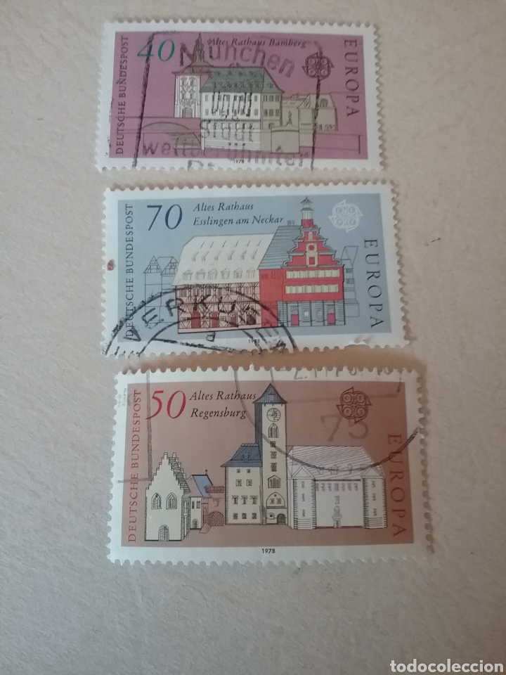 Stamps: Sellos Alemania, R. Federal mtdos/1978/ayuntamientos/edificios gubernamentales/casas/ciudades/torres