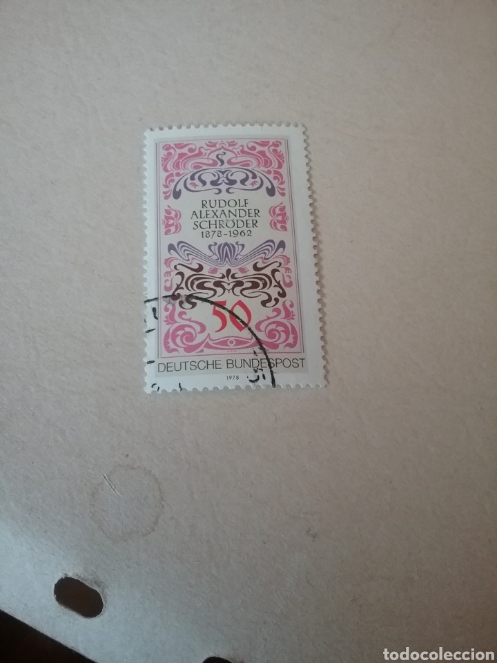Selos: Sellos Alemania, R. Federal mtdos/1978/I Cent. nacimiento R. Alexander/portada libro/escritor/famoso