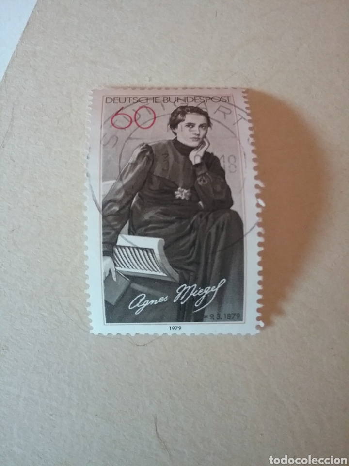Selos: Sellos Alemania, R. Federal mtdos/1979/ I Cent. nacimiento Agnes/esceitora/poetisa/arte/famosa