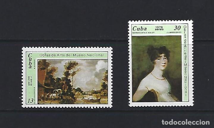 Selos: SELLOS TEMA PINTURA C U B A 1978 AEREO 274/75 OBRAS DE ARTE DEL MUSEO NACIONAL