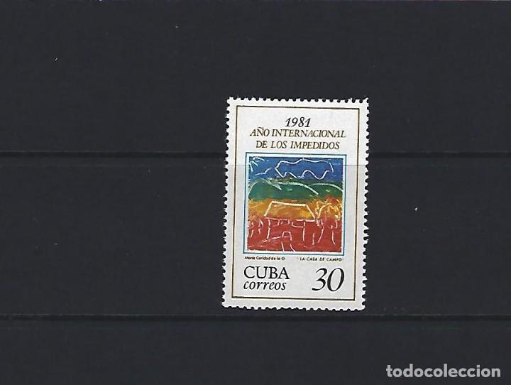 Selos: SELLOS TEMA PINTURA C U B A 1981 2281 A&Ntilde;O DE LOS IMPEDIDOS 1v.
